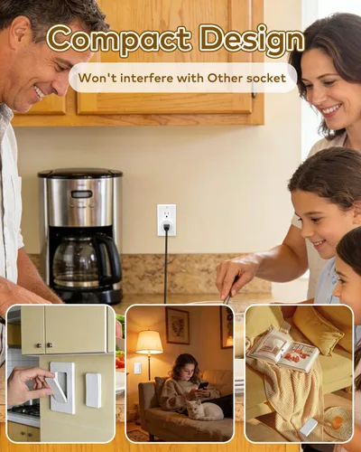 Miniatura 9 de NineLeaf Interruptor de salida remoto inalámbrico, interruptor de lámpara remoto, interruptor decorativo de enchufe de luz de encendido y apagado