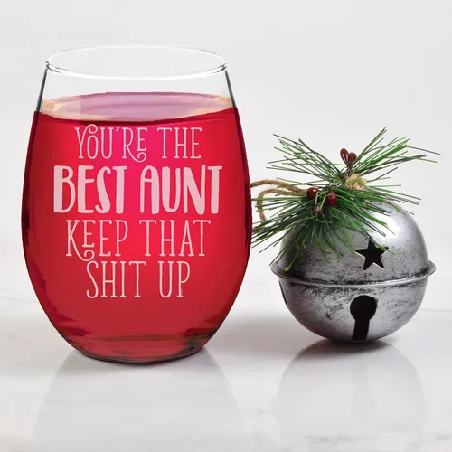 Miniatura 7 de Veracco You Are The Best Uncle And Aunt Keep That S Up - Regalos divertidos de copa de cerveza y vino sin tallo (vidrio, transparente)