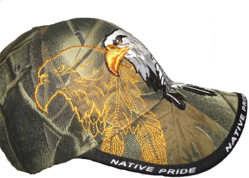 Miniatura 3 de AES Gorra bordada de camuflaje con diseño de águila nativa india y orgullo nativo americano, Camo