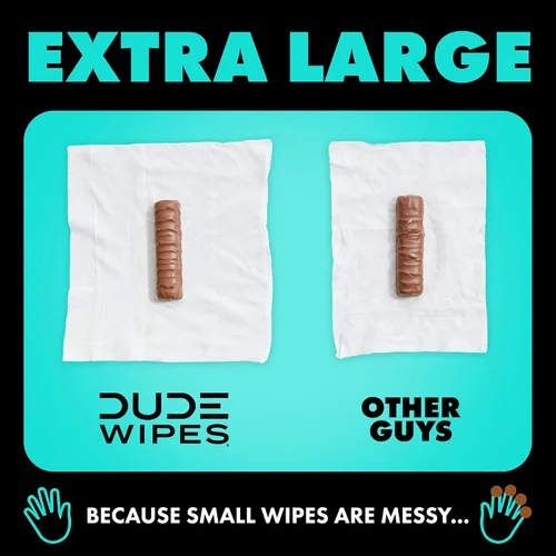 Miniatura 5 de DUDE Toallitas que se Pueden Tirar por el Inodoro - Paquete de 3, 144 Unidades - Mint Chill Extra-Grande con Vitamina E, Aloe, Eucalipto y Aceites