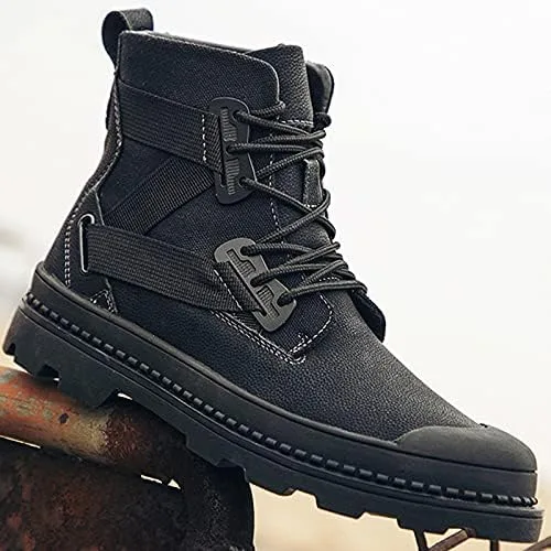Miniatura 5 de Botas Chelsea para hombre, zapatos casuales de cuero para hombre, Oxford para hombre, color negro, talla grande de EE. UU. para cuero de vaca ancho