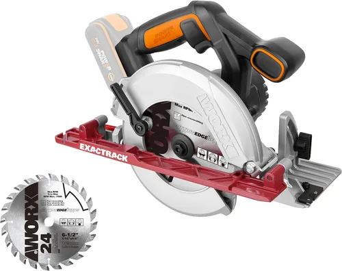 WORX WX530.9 EXACTRACK 18V 20V MAX Sierra circular inalámbrica - (solo herramienta, batería y cargador se venden por separado)