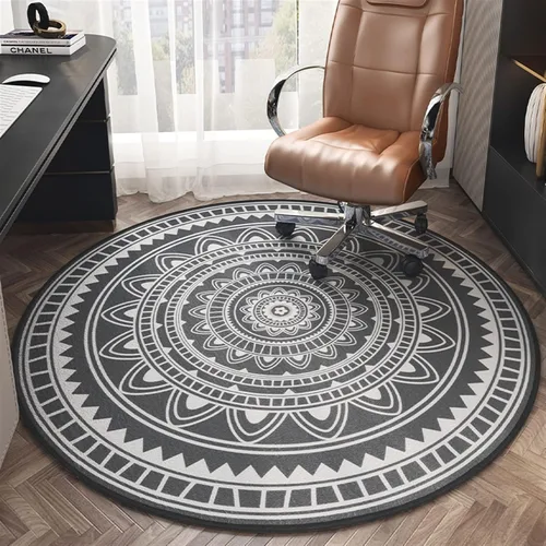 Tapete redondo para silla de oficina para suelo de madera dura, computadora y juegos, tapete protector de suelo, tapete de protección de azulejos de