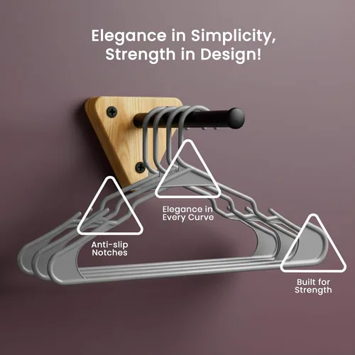 Miniatura 5 de Utopia Home - Perchas de plástico para ropa, duraderas y fuertes, perfectas para ahorrar espacio, organizar armario con ranuras para los hombros