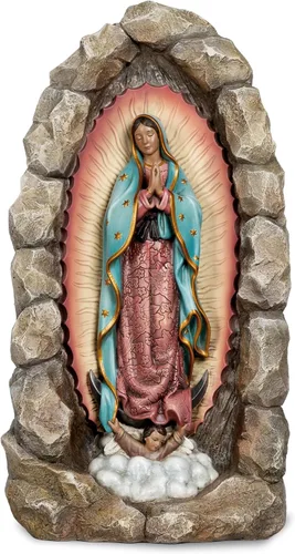 Miniatura 5 de DevotedWalls Estatua de Nuestra Señora de Guadalupe – Estatua católica de Virgen María de 18.8 pulgadas, decoración católica para interiores y A