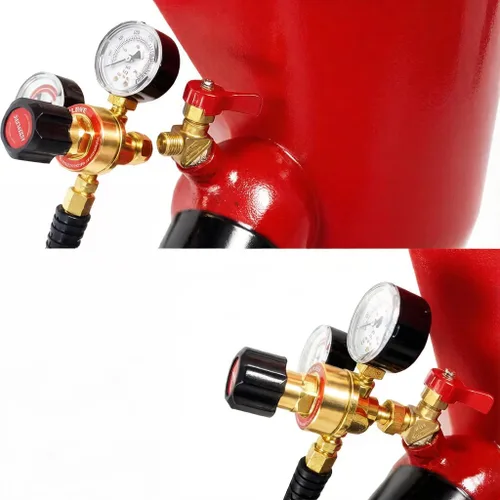 Miniatura 2 de Conjunto de regulador de oxígeno y acetileno, conexión de entrada de acetileno CGA540 y CGA200 compatible con antorcha de gas de corte de soldadura