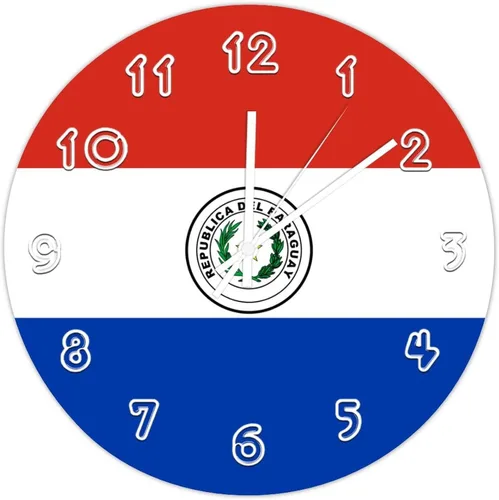 Miniatura 14 de Reloj de pared de República Dominicana – Reloj de pared con bandera de República Dominicana para dormitorio, sala de estar, hogar, oficina, escuela