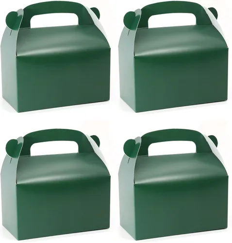 Miniatura 13 de Paquete de 30 cajas de regalo de fiesta azul oscuro, cajas de regalo, cajas de regalo de papel a dos aguas con asas. Perfecto para fiestas de Azul
