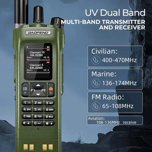 Miniatura 3 de BAOFENG DM32 DM-32UV DMR Radio Walkie Talkies de largo alcance Radio digital bidireccional Radio jamón de alta potencia de 10 W con Verde