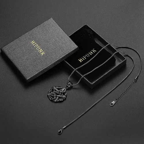 Miniatura 5 de Pentagram Pentacle Wiccan Necklace -Star Satanic Pendant 316L Stainless Steel Traditional Seal of Solomon Tetragrammaton Eliphas Levis Pentagra