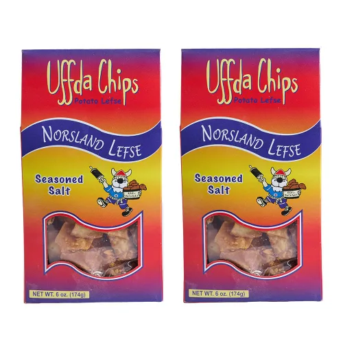 Miniatura 2 de Uffda Chips - Paquete de 2 - Hecho de Lefse Real - 6 onzas por Norsland Lefse (Cinnamon Sugar)