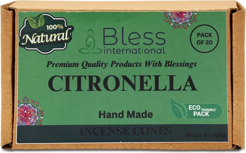 Miniatura 21 de Bless International Conos de incienso 100% naturales de lavanda hechos a mano, sumergidos a mano, libres de químicos orgánicos para purificación