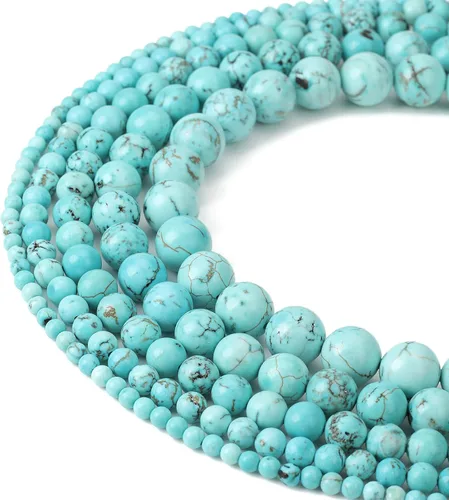 Miniatura 13 de Zenkeeper 108 cuentas de aventurina azul para hacer joyas de 0.315 pulgadas (0.315 in), piedras preciosas de aventurina azul sueltas