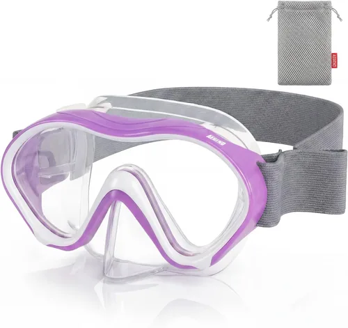 Miniatura 16 de Aegend Gafas de natación para niños con cubierta de nariz para niños de 3 a 15 años, correa de tela tejida, antivaho sin fugas