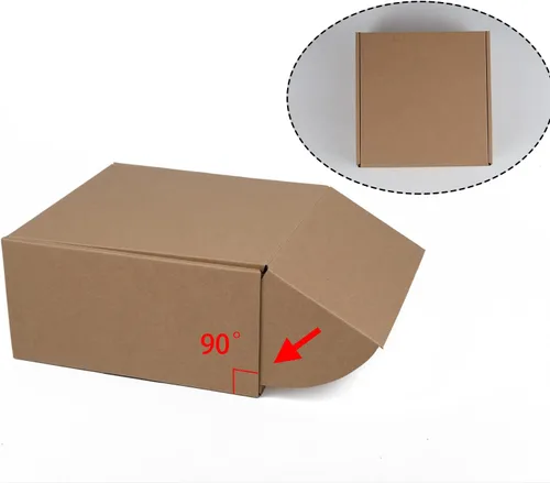 Miniatura 5 de Paquete de 25 cajas de envío de 8x8x4 pulgadas, cajas de cartón corrugado marrones para pequeñas empresas