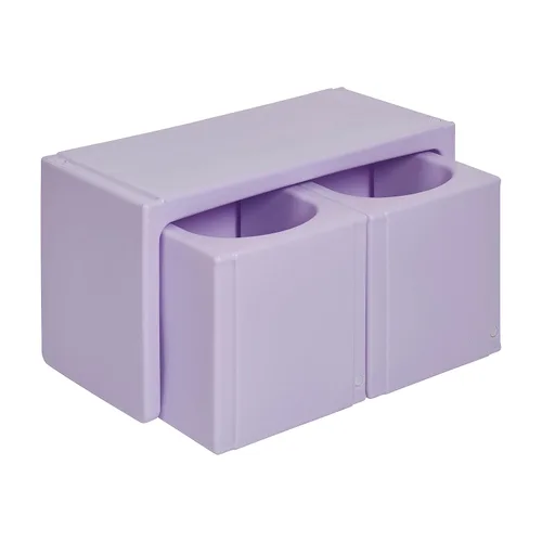Miniatura 12 de ECR4Kids juego de mesa Tri-Me y sillas Cube, muebles multiusos, púrpura claro, 3 piezas