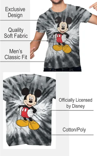 Miniatura 2 de Disney Camiseta clásica de manga corta con estampado de Mickey Mouse para hombre