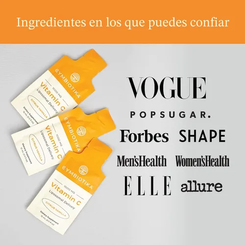 Miniatura 6 de CYMBIOTIKA Paquetes individuales de vitamina C, suministro liposomal, suplemento para apoyo inmunológico, refuerzo de colágeno y envejecimiento