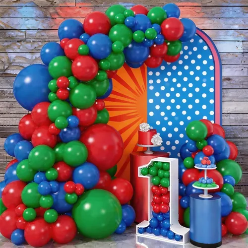 Miniatura 13 de Kit de arco de globos azul negro y blanco, kit de guirnalda de globos azul marino blanco negro con globos de látex plateado metálico globos de Azul
