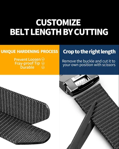 Miniatura 9 de Cinturón de nailon para hombre, cinturones tácticos, cinturón de lona transpirable con hebilla