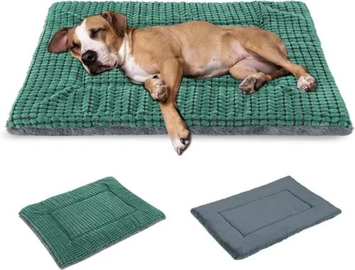 Miniatura 34 de BVAGSS XH079 - Almohadilla reversible para jaula de perro, de espuma viscoelástica, suave, cálida, lavable a máquina, colchón para perreras