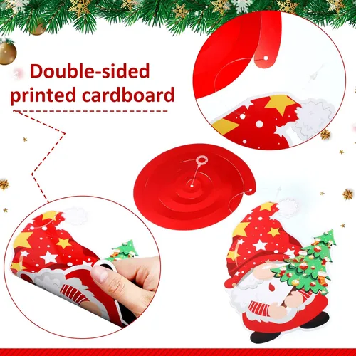 Miniatura 3 de 30 Piezas Decoraciones de Remolinos Colgantes de Navidad Gnomos Remolino Colgante, Decoración de Fiesta de Cumpleaños de Vacaciones de Navidad Xmas