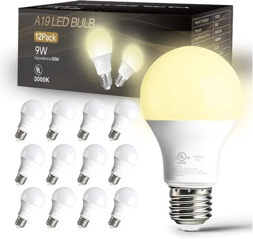 Miniatura 12 de dalattin Paquete de 24 bombillas LED de color blanco suave de 2700 K, equivalente a 60 W, bombillas estándar A19, base E26, 800 LM, ahorro de blanco