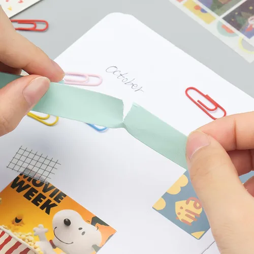 Miniatura 4 de NatSumeBasics 3 Cintas Washi Verde Menta Lisas Cinta Decorativa de Enmascarar 32 Pies Cintas Autoadhesivas para Embalaje Decoración Diarios Álbumes