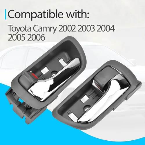 Miniatura 2 de Manijas de puerta interiores compatibles con Toyota Camry 2002-2006 Reemplazan 6920633040 69206AA021B2, delantera y trasera interior izquierdo