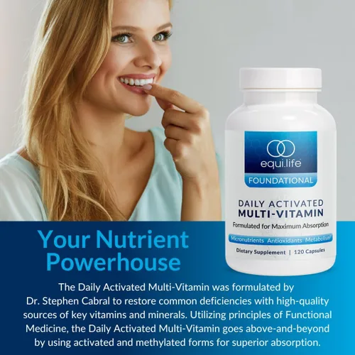 Miniatura 4 de Equilife Multivitamínico activado diariamente para mujeres y hombres. Vitaminas B metiladas, 21 vitaminas clave, minerales y mezcla de antioxidantes