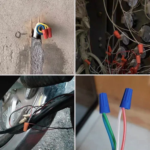 Miniatura 7 de ZIPCCI 1000 piezas tuercas eléctricas de los conectores del alambre, terminales azules de la torsión del alambre de los casquillos de los resortes