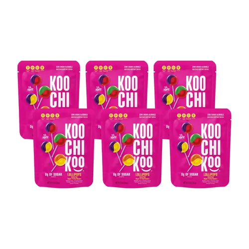 Miniatura 8 de Koochikoo Bolsa de paletas orgánicas y sin azúcar, sabores de frutas surtidos, sin azúcar añadido, sin gluten, certificado vegano