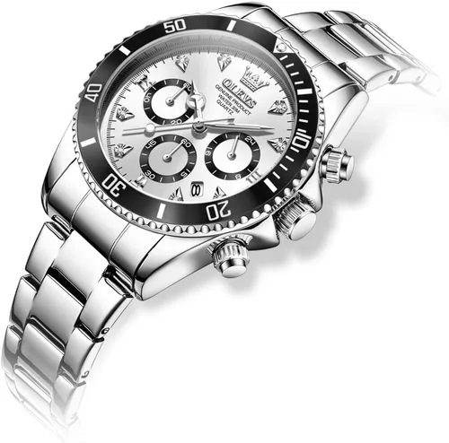 Miniatura 9 de OLEVS - Reloj de mujer de moda, reloj de vestir con diamantes, para mujer, analógico, de cuarzo, acero inoxidable, impermeable, luminoso, con fecha