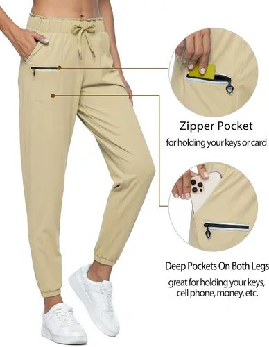 Miniatura 168 de Kcutteyg - Pantalones deportivos con bolsillos para mujer, diseño suave, ligero y de secado rápido, para entrenamiento, gimnasia, yoga y correr