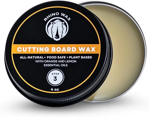 Miniatura 8 de Rhino Wax Cera para tabla de cortar de coco de 2 onzas, mezcla natural de aceites y ceras (sin aceite mineral), sin ensuciar con un aplicador fácil