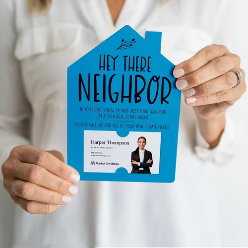 Miniatura 7 de Market Dwellings Juego de tarjetas de felicitación Hey There Neighbor Real Estate Mailers - Bienes raíces con sobres incluidos - Diseñado