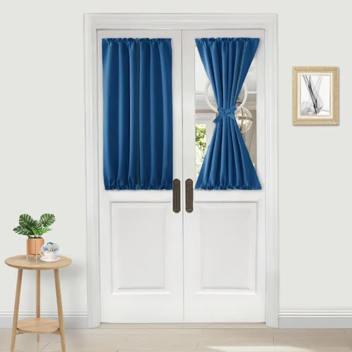 Miniatura 68 de DWCN Cortinas para puerta francesa: cortina térmica con bolsillo para barra para puertas con ventana de vidrio, puertas de cocina y patio