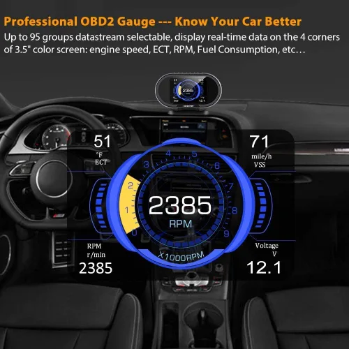 Miniatura 7 de Escáner KW850 OBD2 + paquete de calibre KW208 OBD2