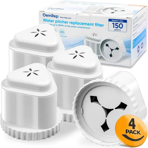 Miniatura 6 de 2 paquetes de filtros de repuesto para jarra de filtro de agua EPIC, jarra de filtro de agua compatible con Aquagear Seychelle, sin BPA. Elimina