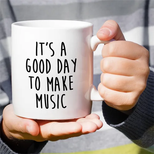 Miniatura 4 de Retreez Taza de cerámica – Make Music – Taza de café de 11 onzas para los amantes de la música – Regalo de cumpleaños y vacaciones