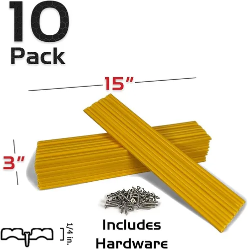 Miniatura 2 de Caliber Marine 23013 - Litera para remolque, 3 x 15 pulgadas, paquete de 10 unidades, color amarillo