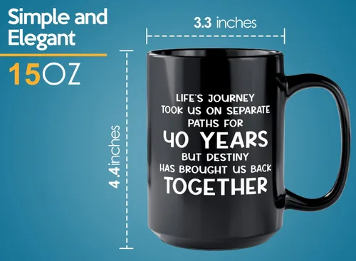 Miniatura 6 de Wish You Lived Next Door - Taza de café de 15 onzas, color negro, para 40 años, regalos para ancianos y ancianos, regalo de amistad para niños