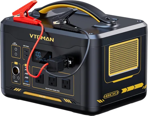 Miniatura 13 de VTOMAN Generador solar de 3096Wh con panel solar de 200 W y batería adicional, batería LiFePO4 de 1800 W (pico de 3600 W) estación de energía