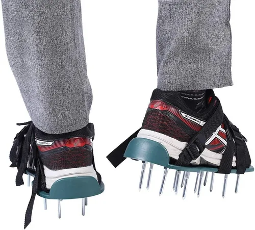 Miniatura 6 de Joyzan Sandalias aireadoras de césped, zapatos de aireación de césped premontados, aireación de suelo, correa ajustable, hebilla de metal