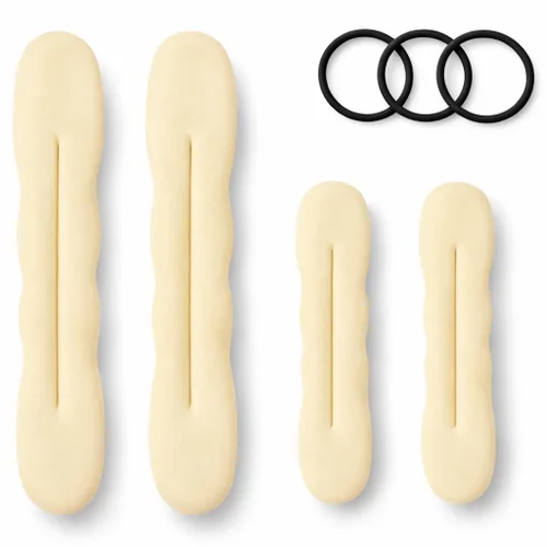 Styla Hair Creador de Moños Rubio Mágico Paquete de 4 (2 Pequeños, 2 Grandes) - Moños de Esponja de Espuma con Ligas para el Cabello, Accesorios