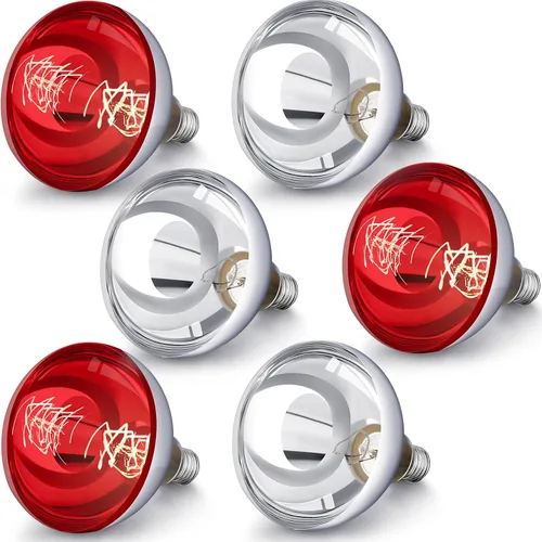Miniatura 15 de VIHOSE Paquete de 4 lámparas de calor de 125 W, 120 V, R40, bombillas incandescentes de vidrio, bombillas de calefacción incandescentes para re
