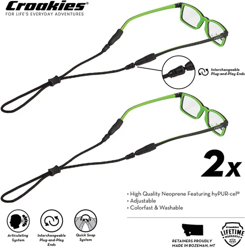 Miniatura 2 de Croakies Retenedor de gafas ajustable para niños Terra System (paquete de dos unidades)