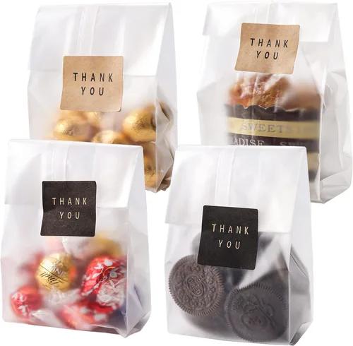 Miniatura 9 de Bolsas de celofán, bolsas de galletas para embalaje, bolsa de regalo transparente con calcomanías para galletas, dulces, chocolates