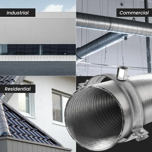 Miniatura 6 de Colgador de tubo galvanizado de 3 pulgadas con goma - Abrazadera de montaje de conducto - Soportes de tubo de PVC - Abrazaderas de tubo de metal
