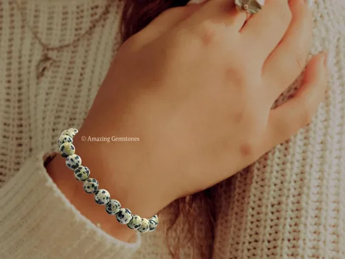 Miniatura 434 de Amazing Gemstone Pulsera de cristal para mujeres y hombres, pulsera de cristal curativo de protección, pulsera elástica con cuentas de piedras